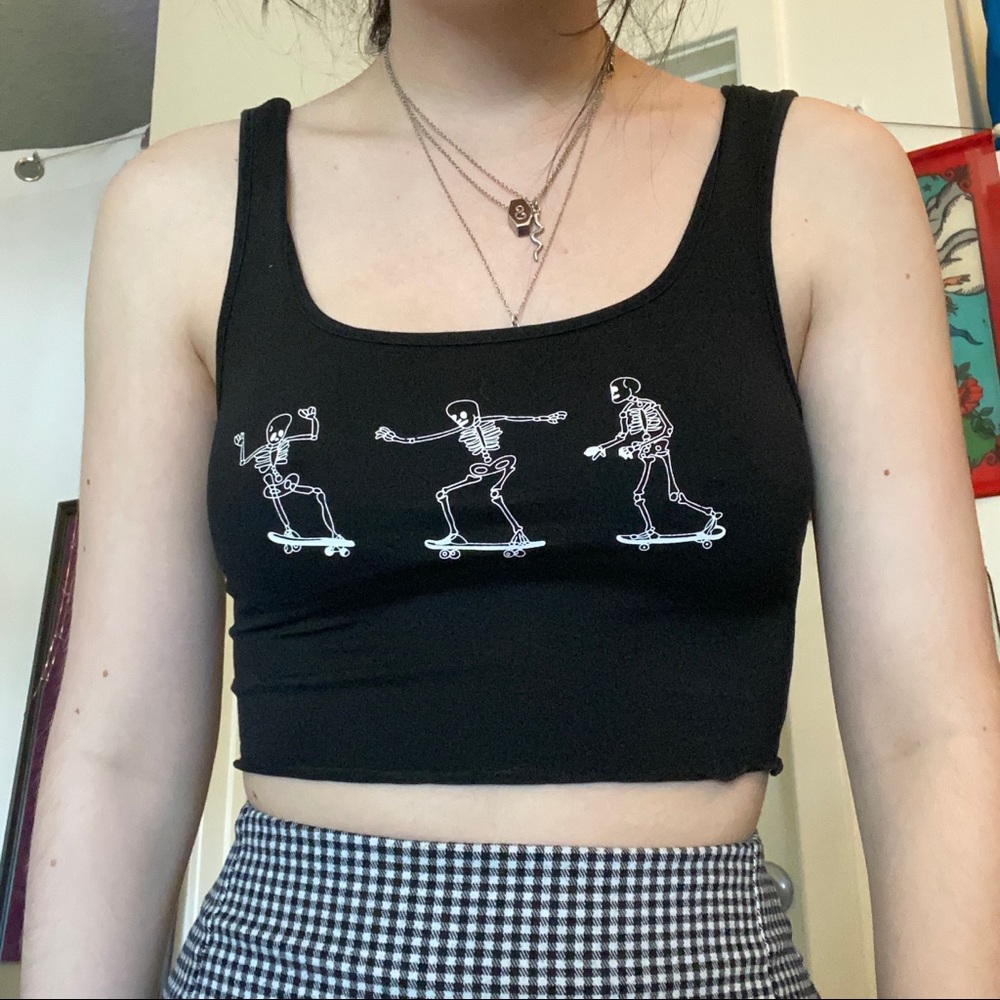 Skeleton crop top